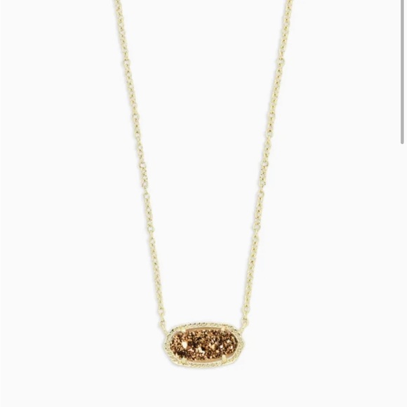 Kendra Scott Gold Drusy Elisa Necklace - Picture 1 of 5